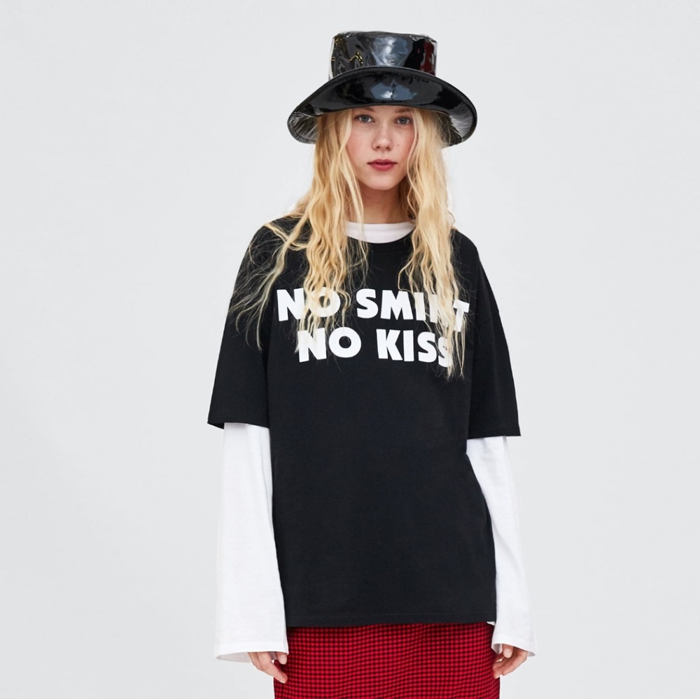 ZARA BLACK SMINT T-SHIRT